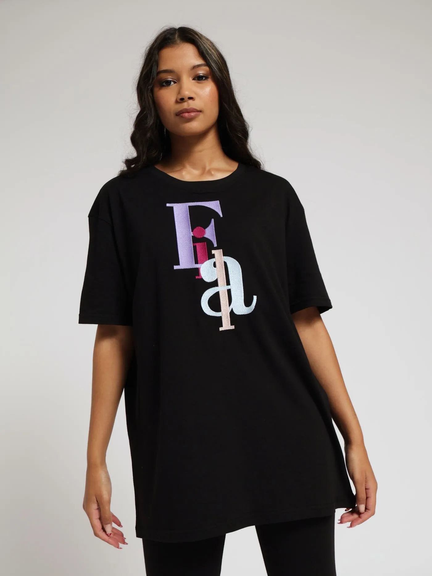 Rachel Oversized Tee - Black