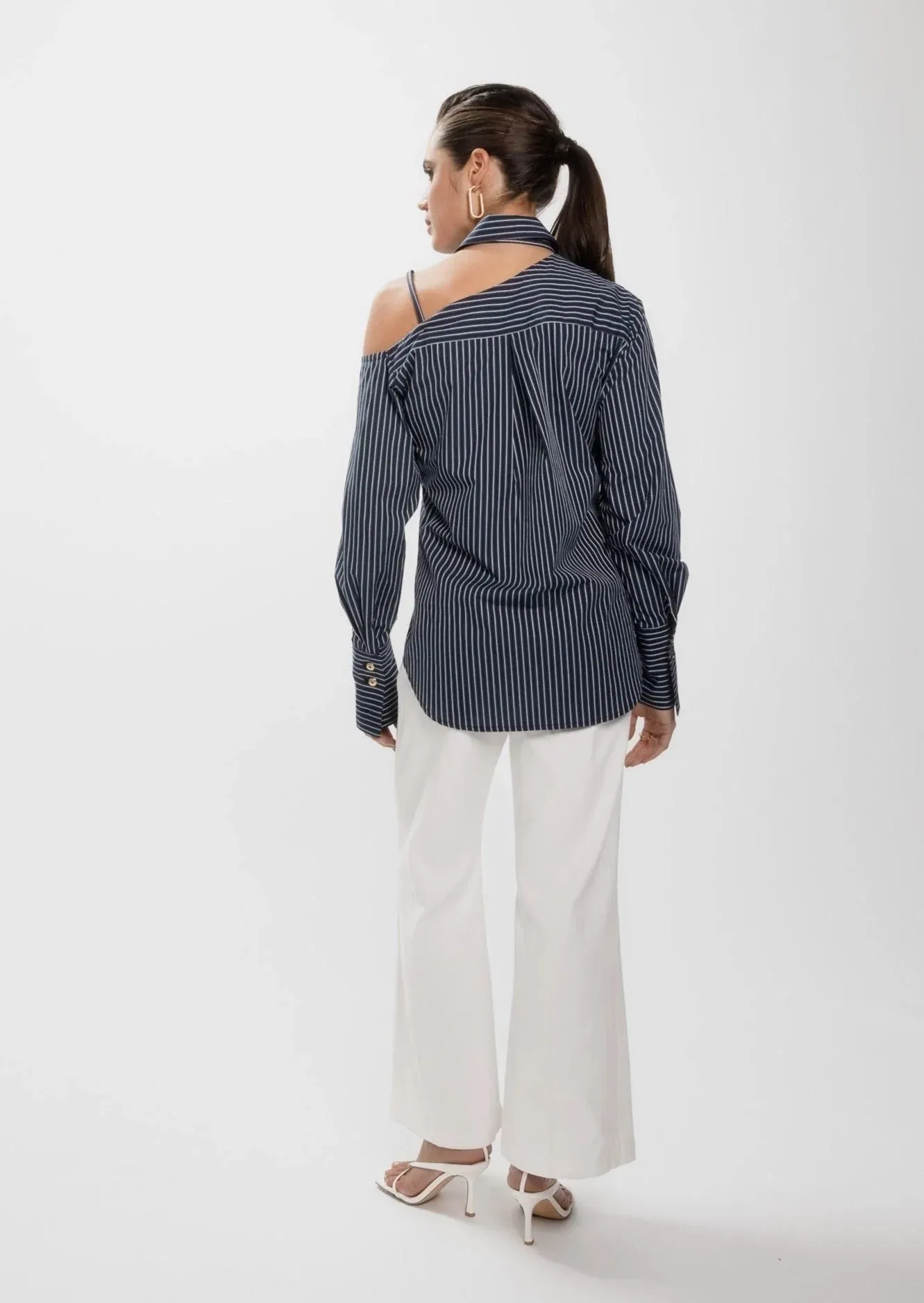 Realm Origin - Mariner Shirt - Navy White Stripe