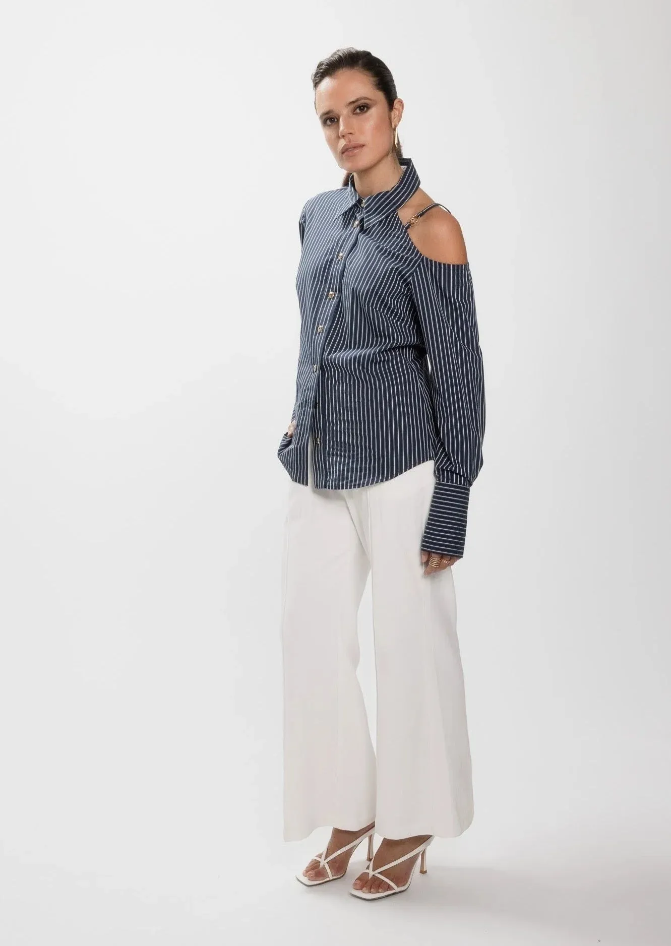 Realm Origin - Mariner Shirt - Navy White Stripe