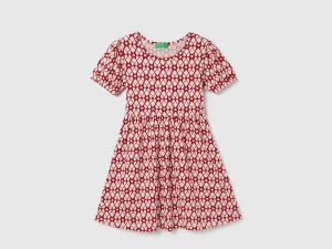 Regular Fit Round Neck Printed Dress