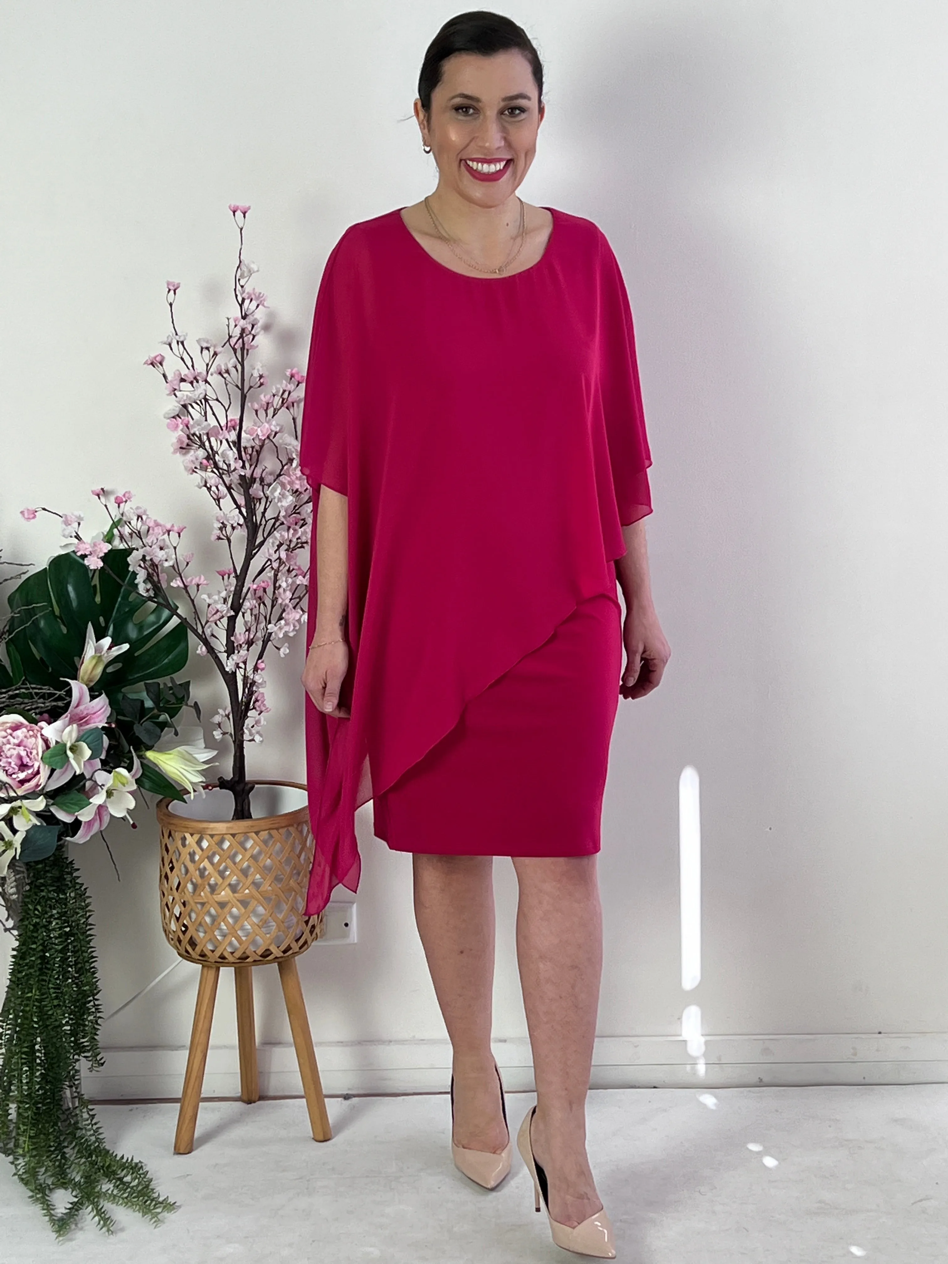 Renta Fuchsia Event Dress