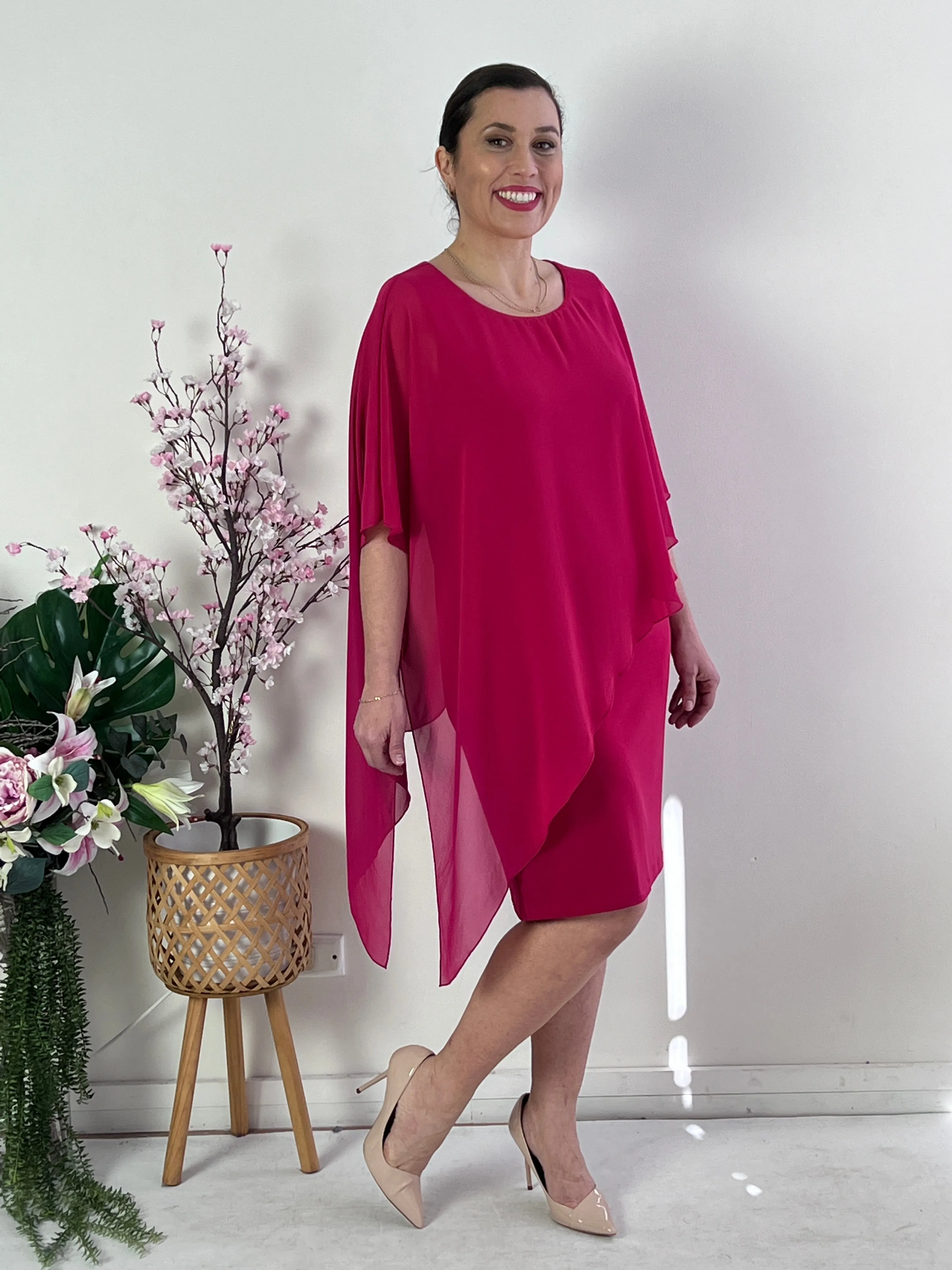 Renta Fuchsia Event Dress
