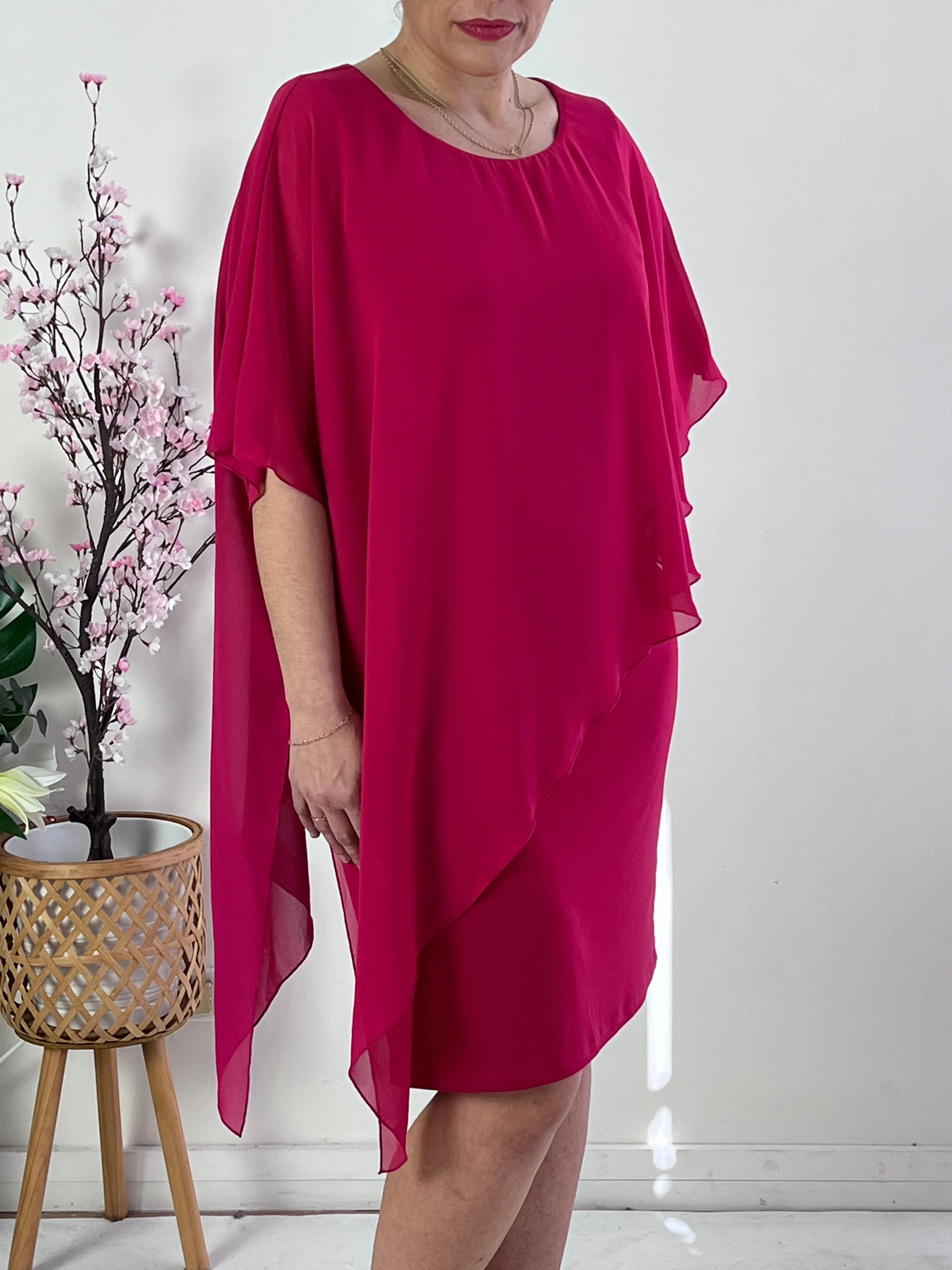 Renta Fuchsia Event Dress
