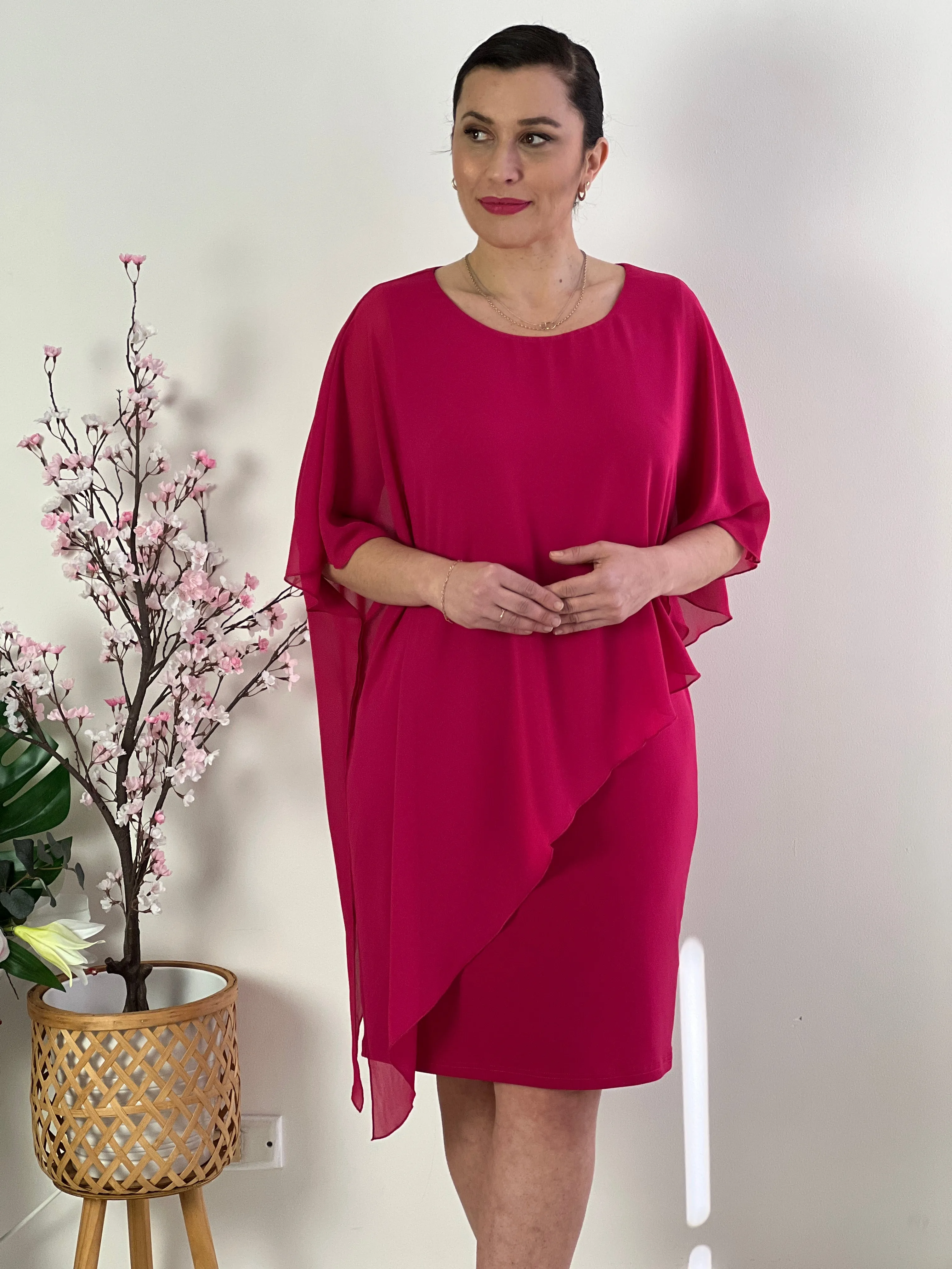 Renta Fuchsia Event Dress