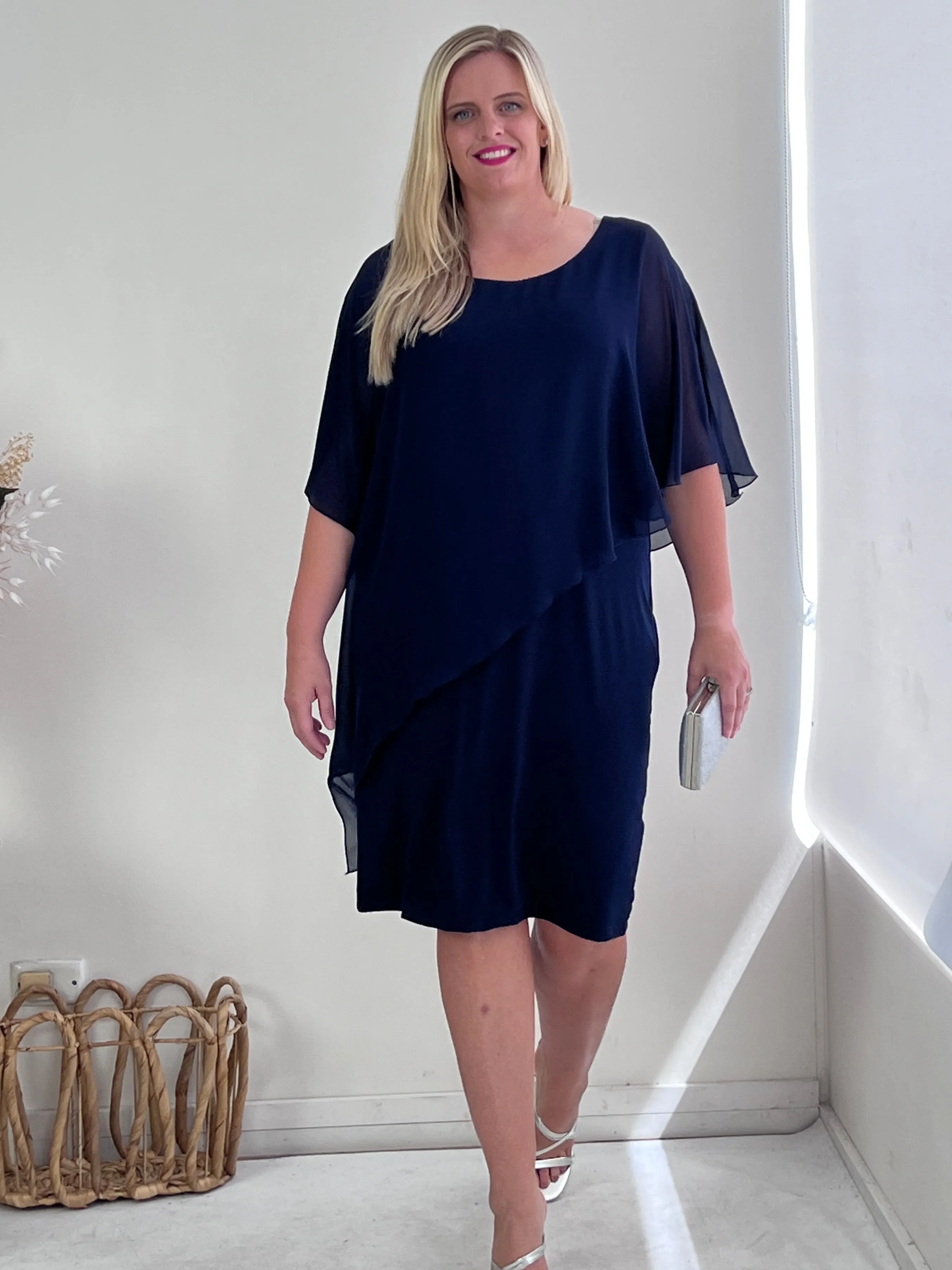 Renta Navy Event Dress