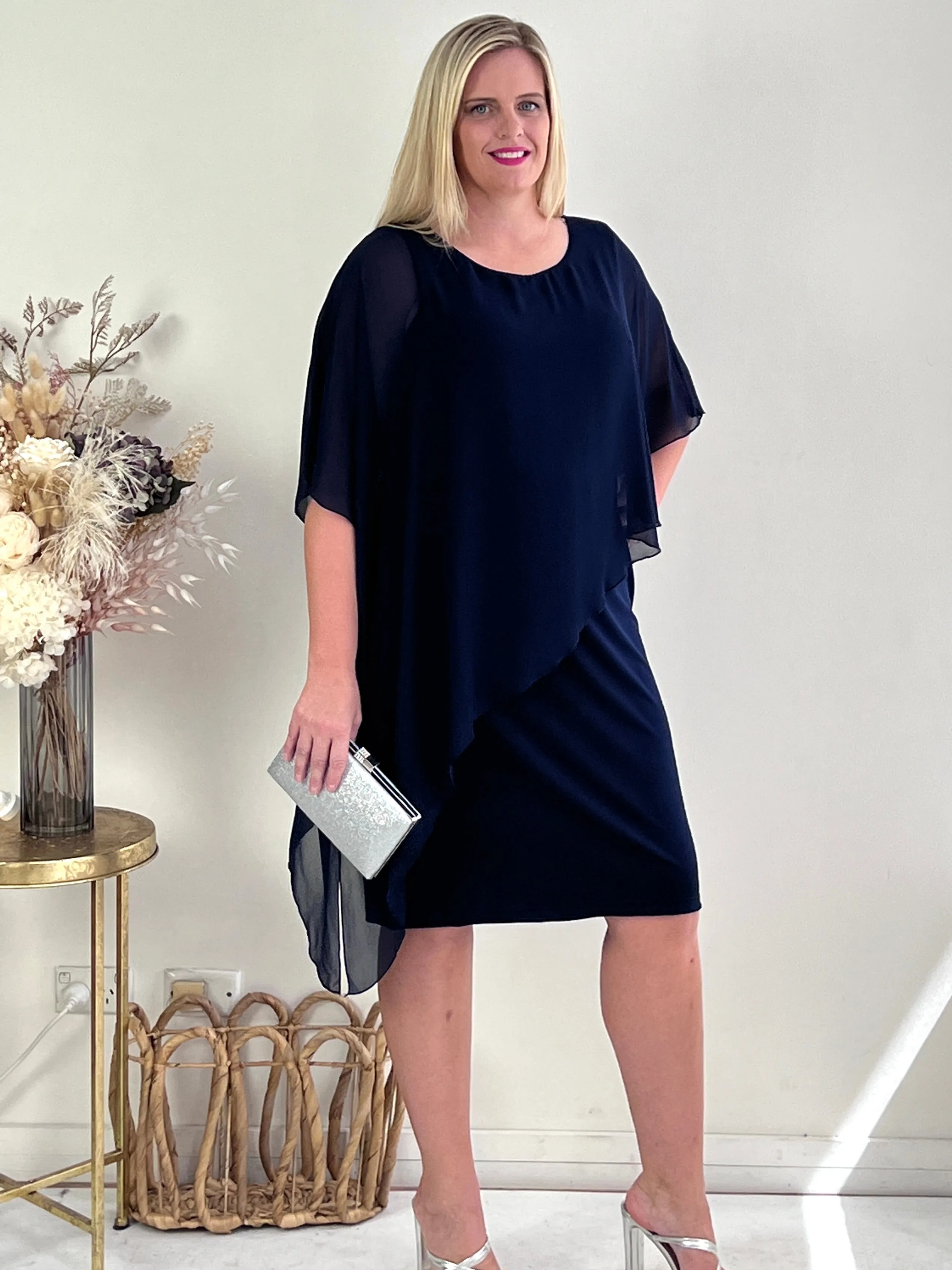 Renta Navy Event Dress
