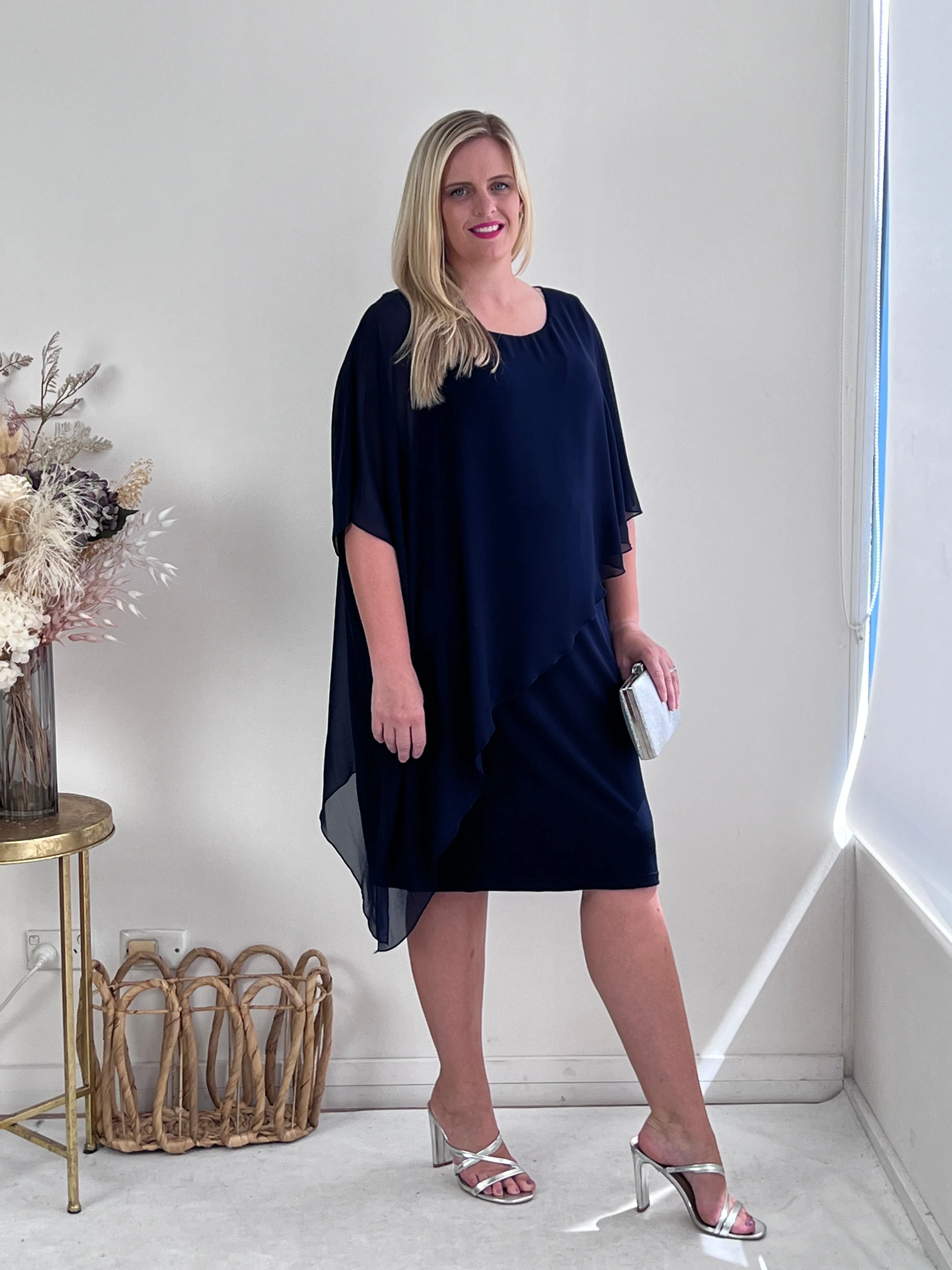 Renta Navy Event Dress