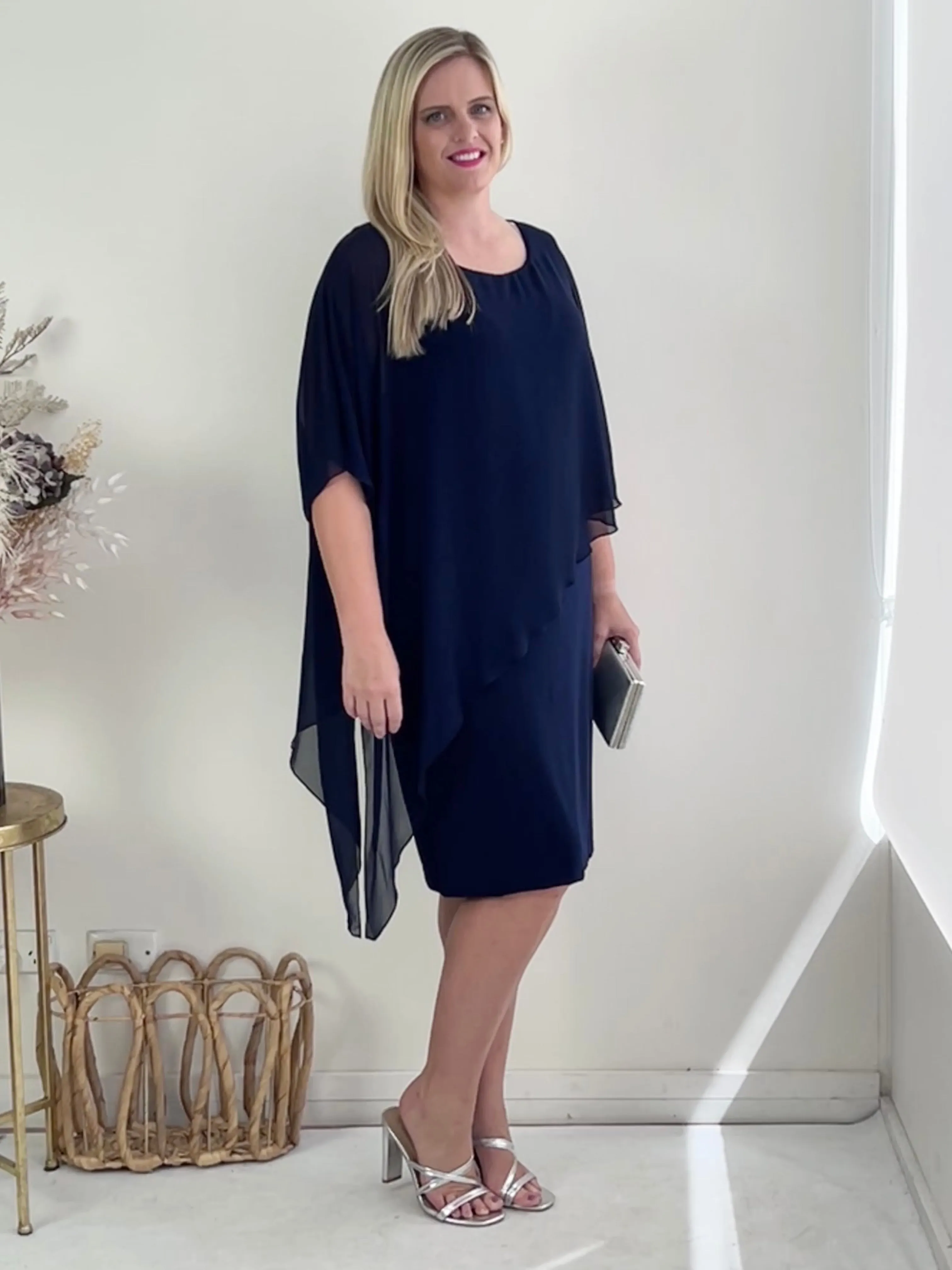 Renta Navy Event Dress