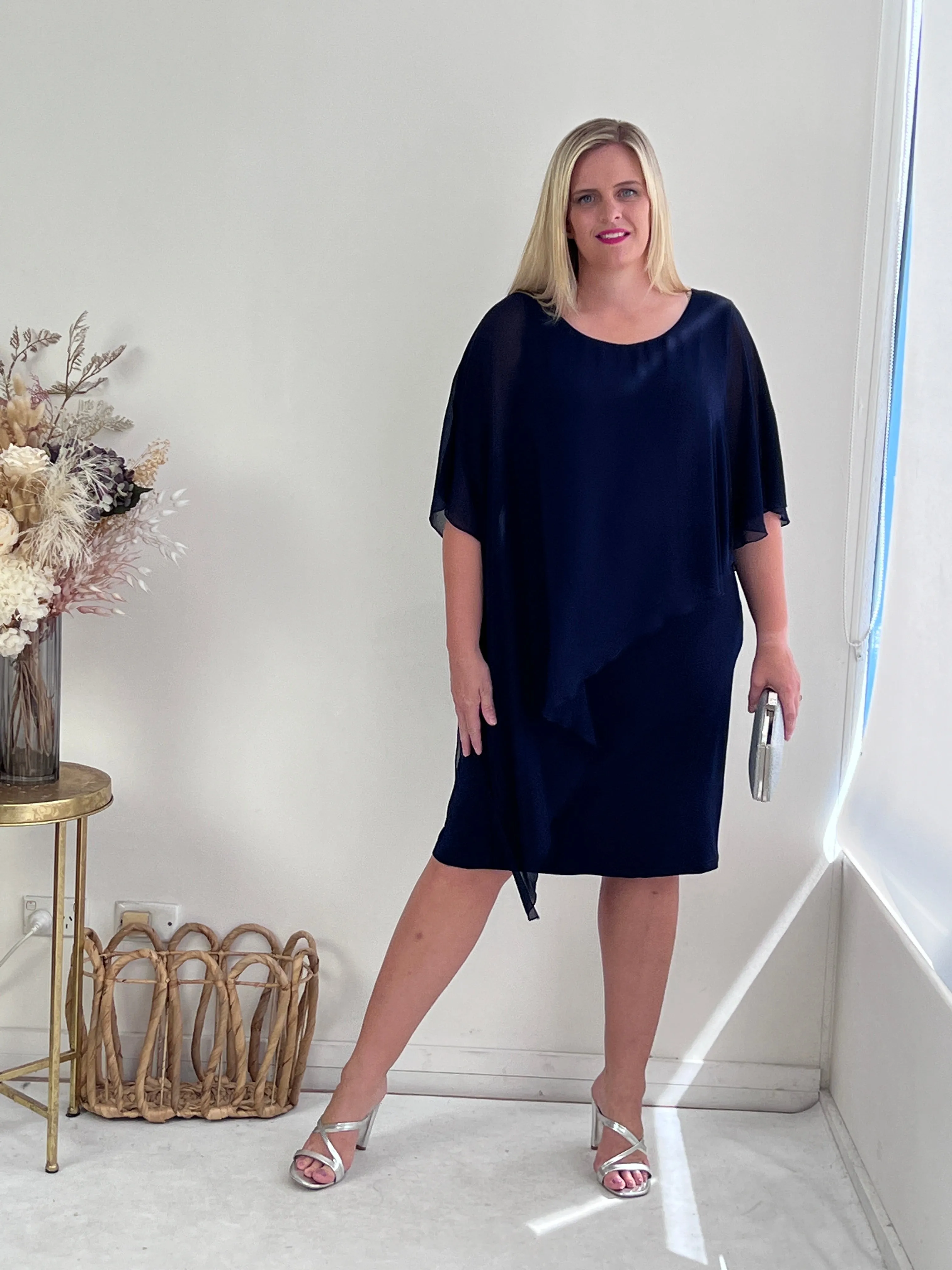 Renta Navy Event Dress