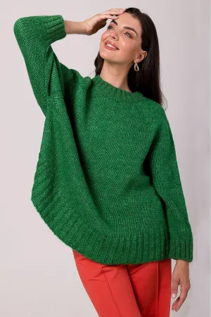 Ribbed Batwing Oversized Sweater