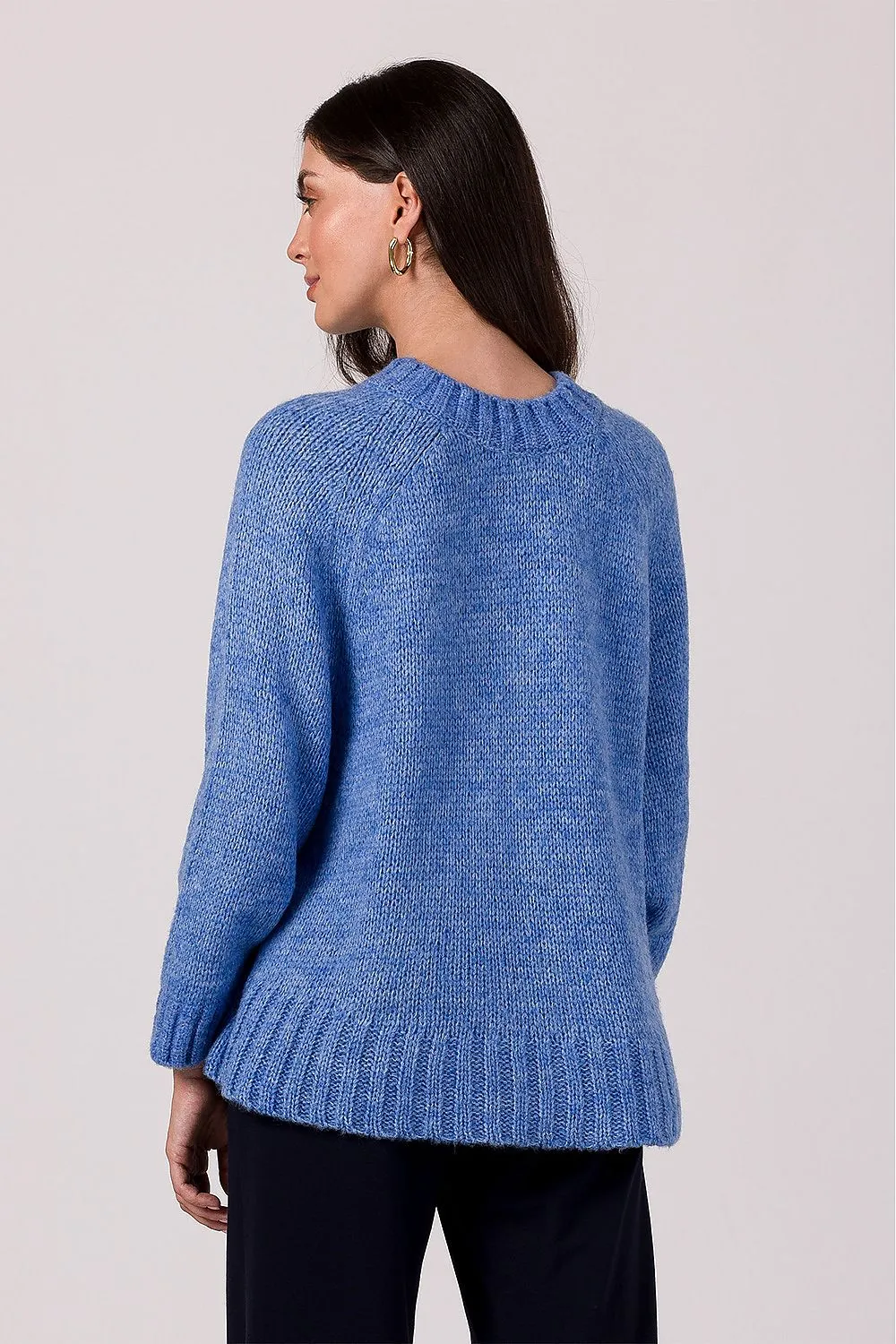 Ribbed Batwing Oversized Sweater