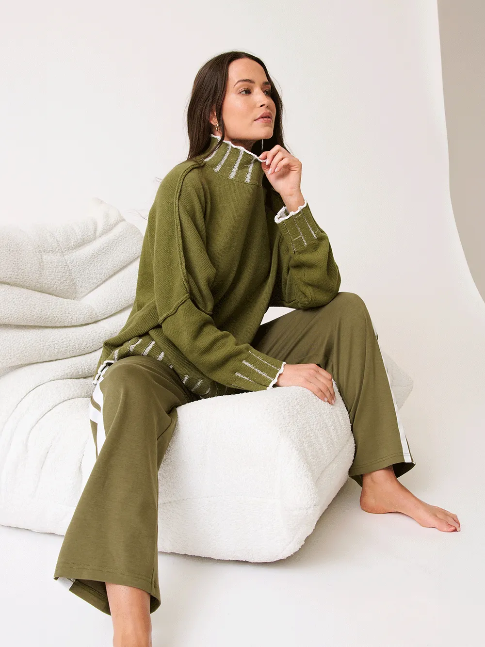 Romy Knit Sweater - KHAKI