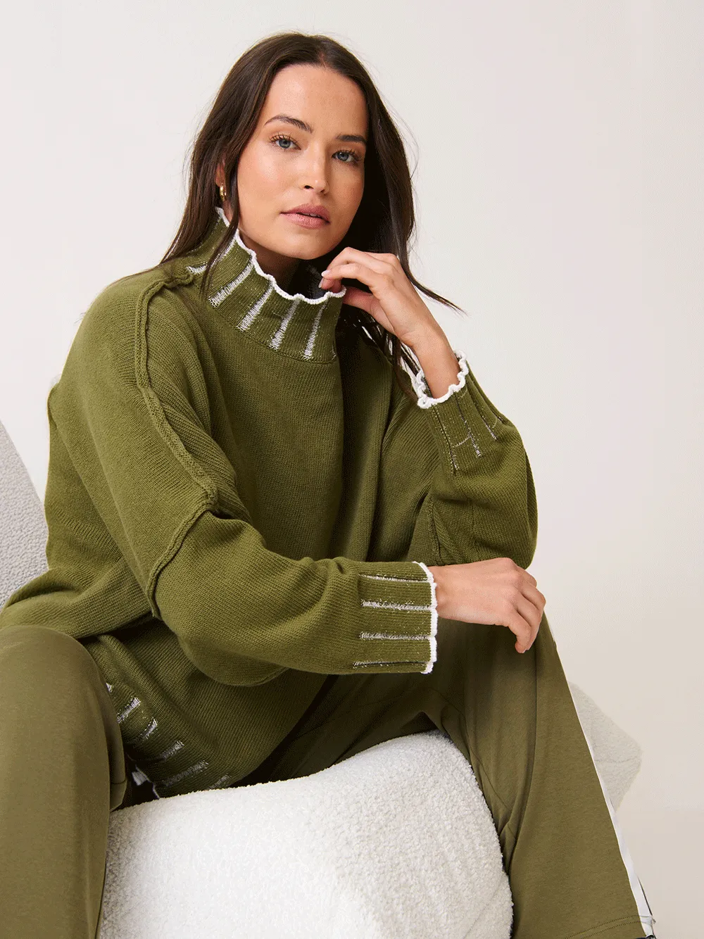 Romy Knit Sweater - KHAKI