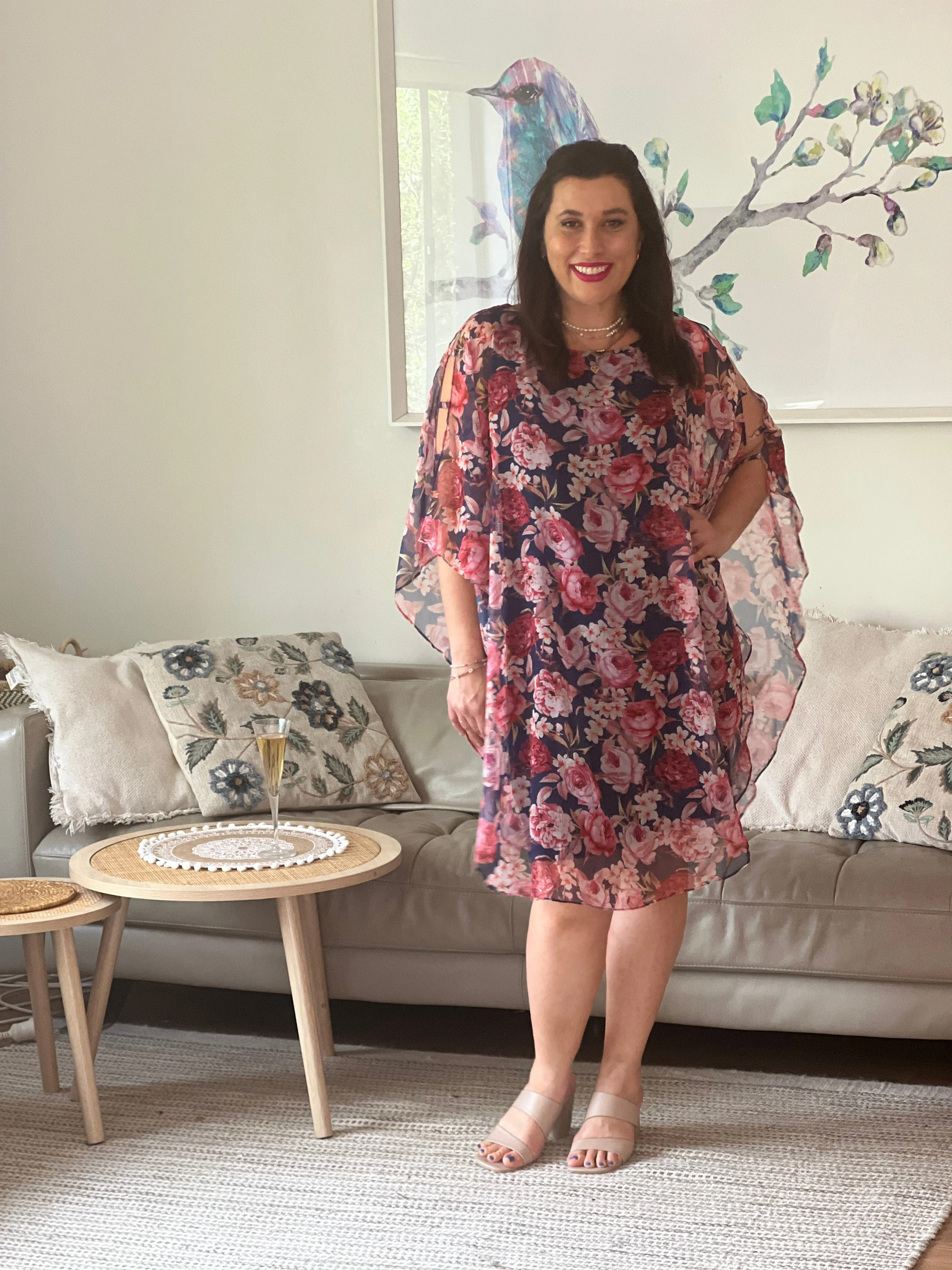 Rowena Navy Floral Dress