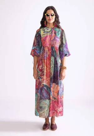 Sara multicolor printed dress