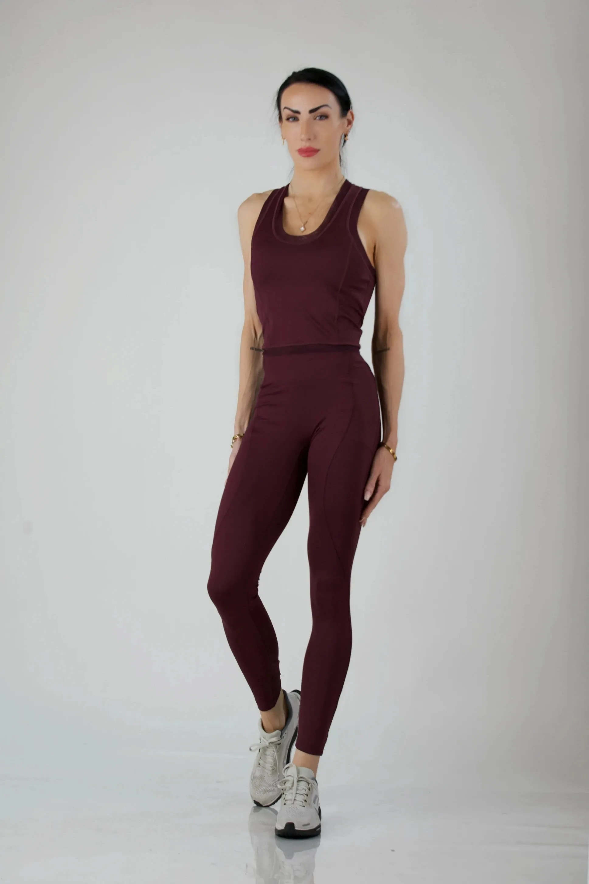 Sculpted Performance Mesh Tank Top