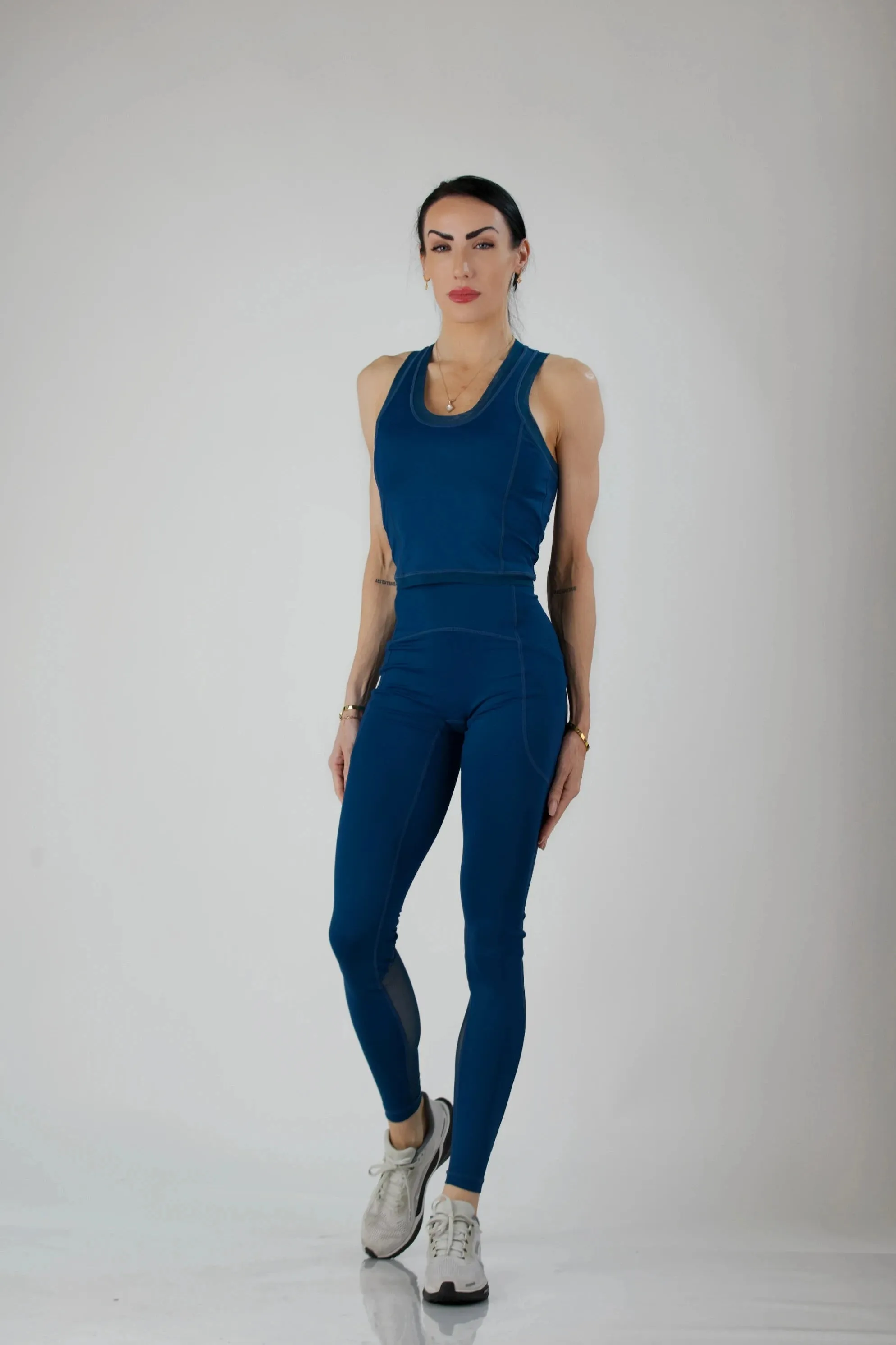 Sculpted Performance Mesh Tank Top