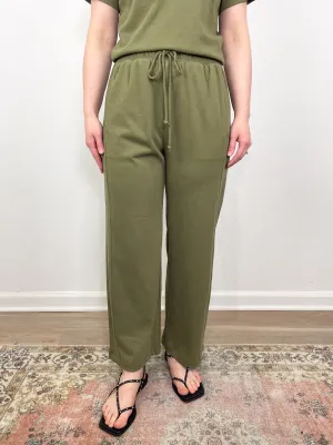 Seamed Wide Leg Pant in Kelp