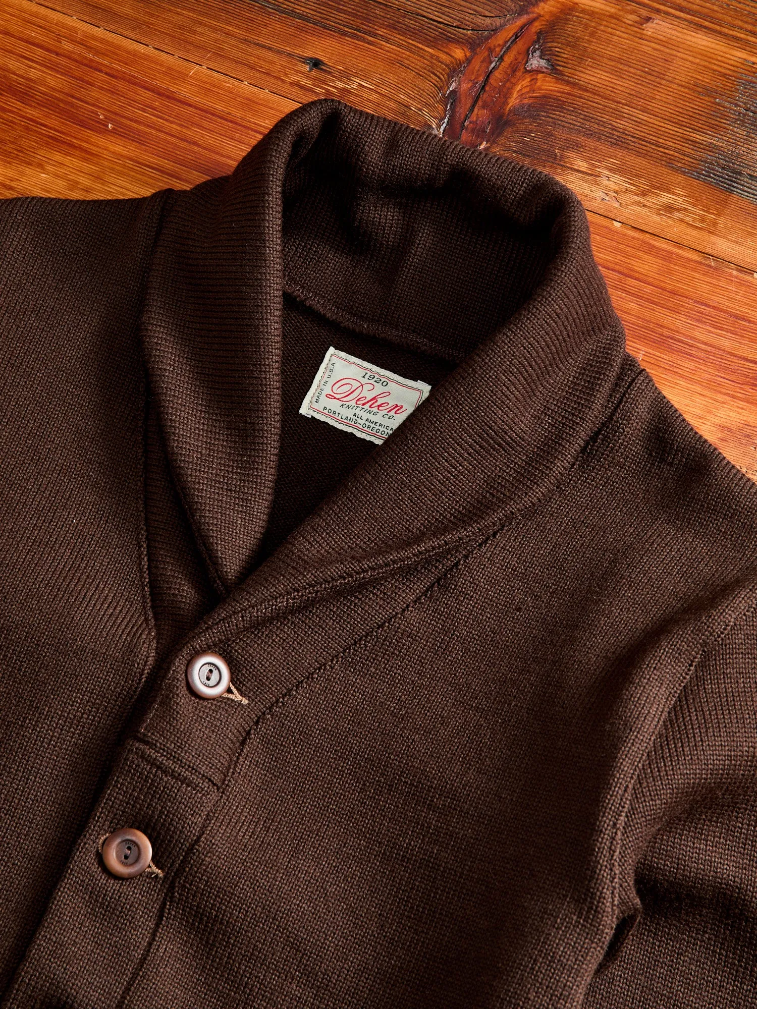 Shawl Sweater Coat in Brown