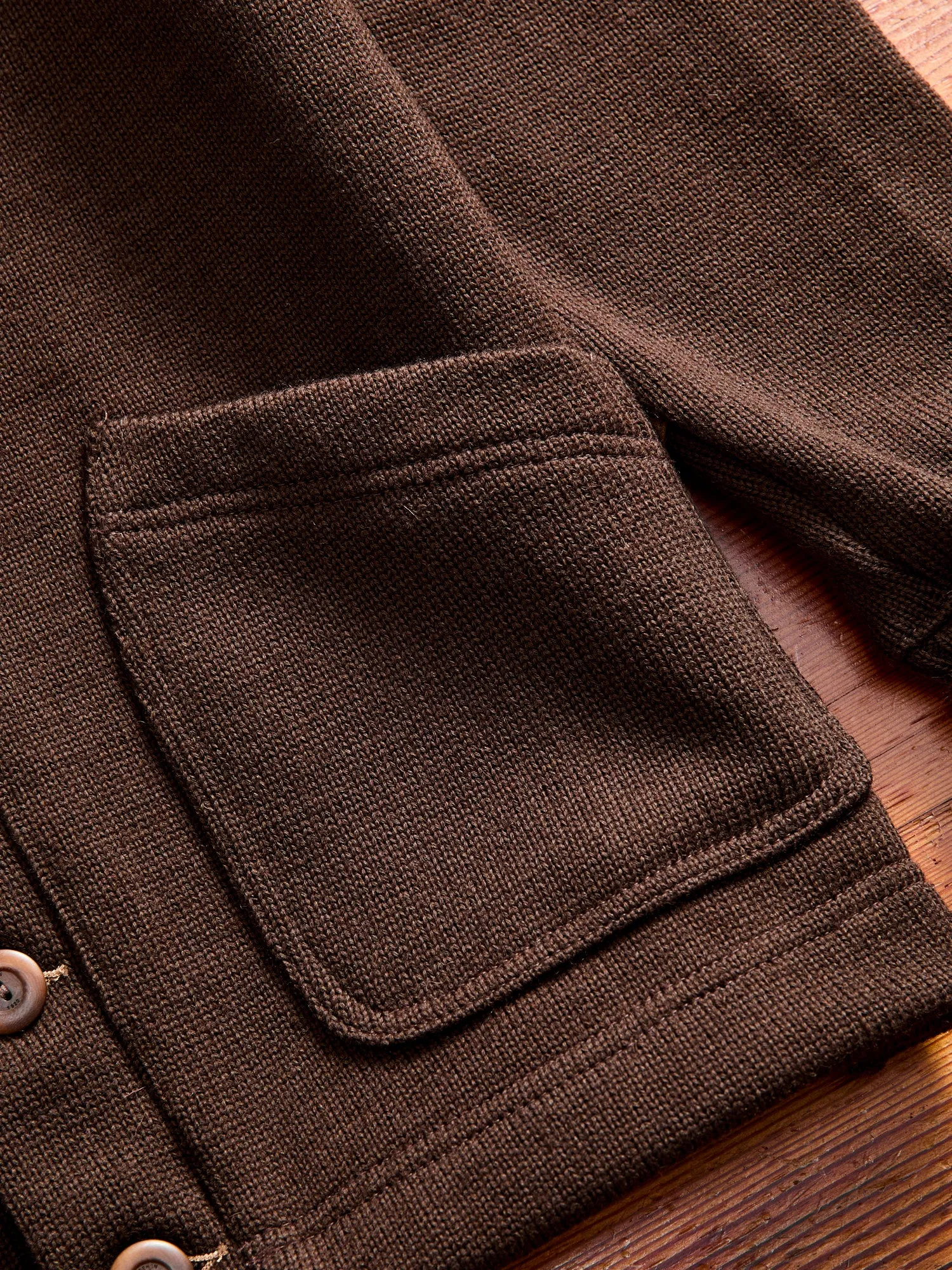 Shawl Sweater Coat in Brown