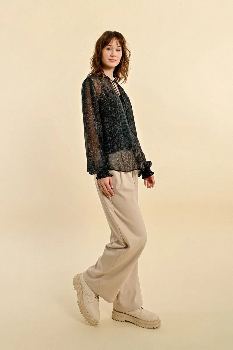 SHEER BLOUSE WITH CAMISOLE