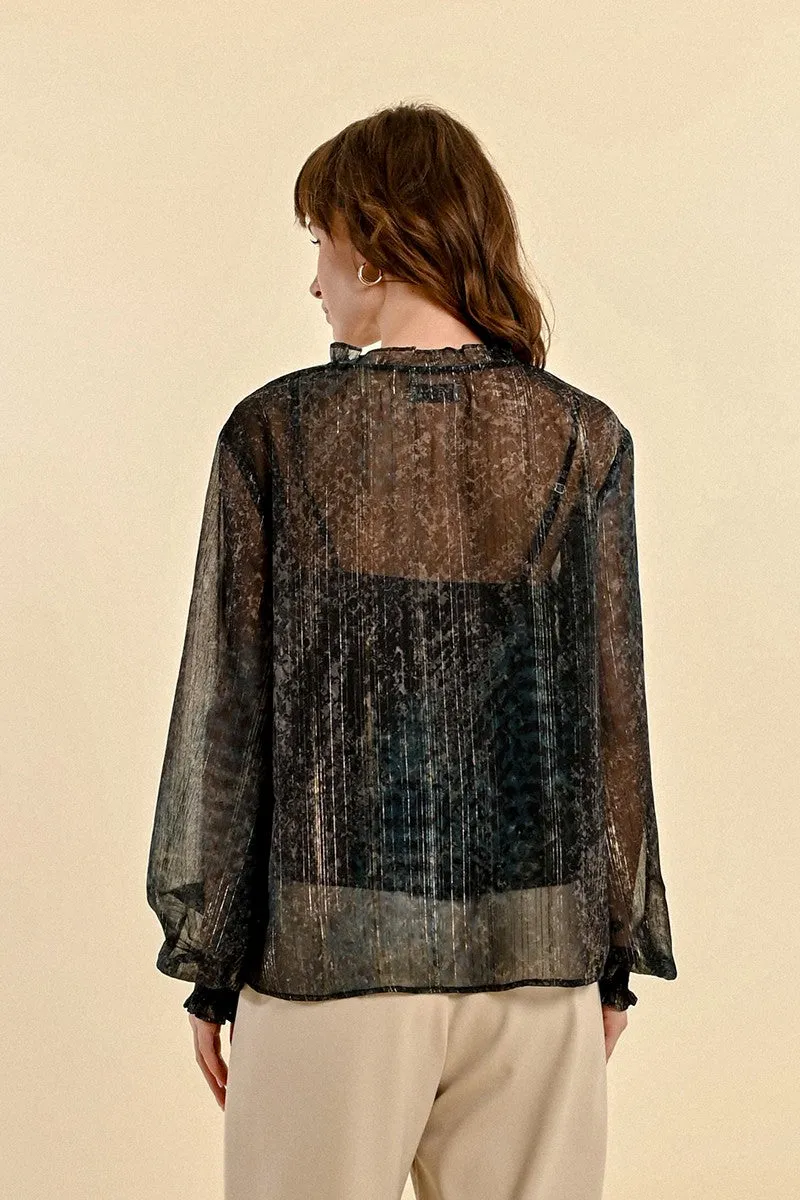 SHEER BLOUSE WITH CAMISOLE