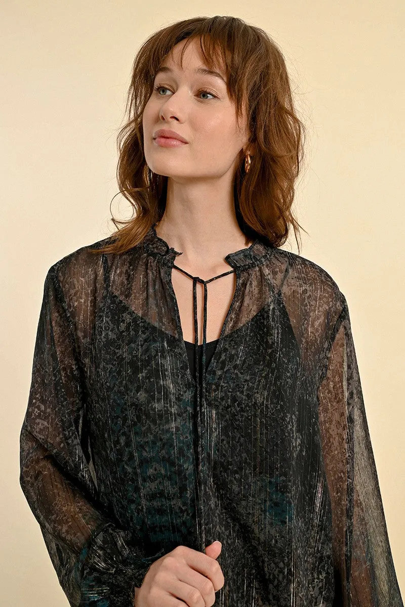 SHEER BLOUSE WITH CAMISOLE