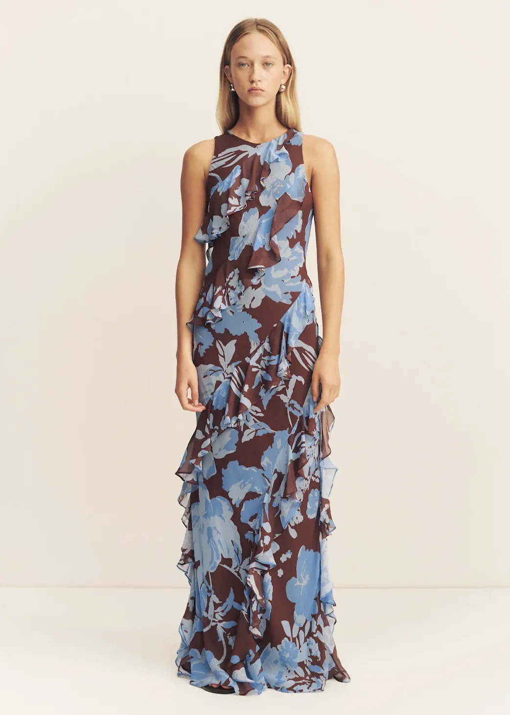 SHONA JOY Olson Ruffle Maxi Dress - Arcadian Floral