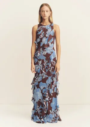 SHONA JOY Olson Ruffle Maxi Dress - Arcadian Floral