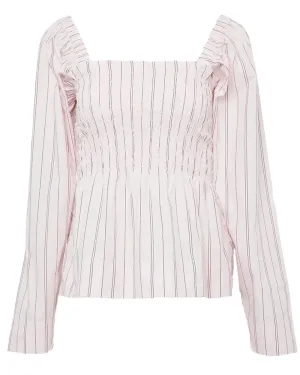 Shrinking Violet Stripe Cotton Smock Top