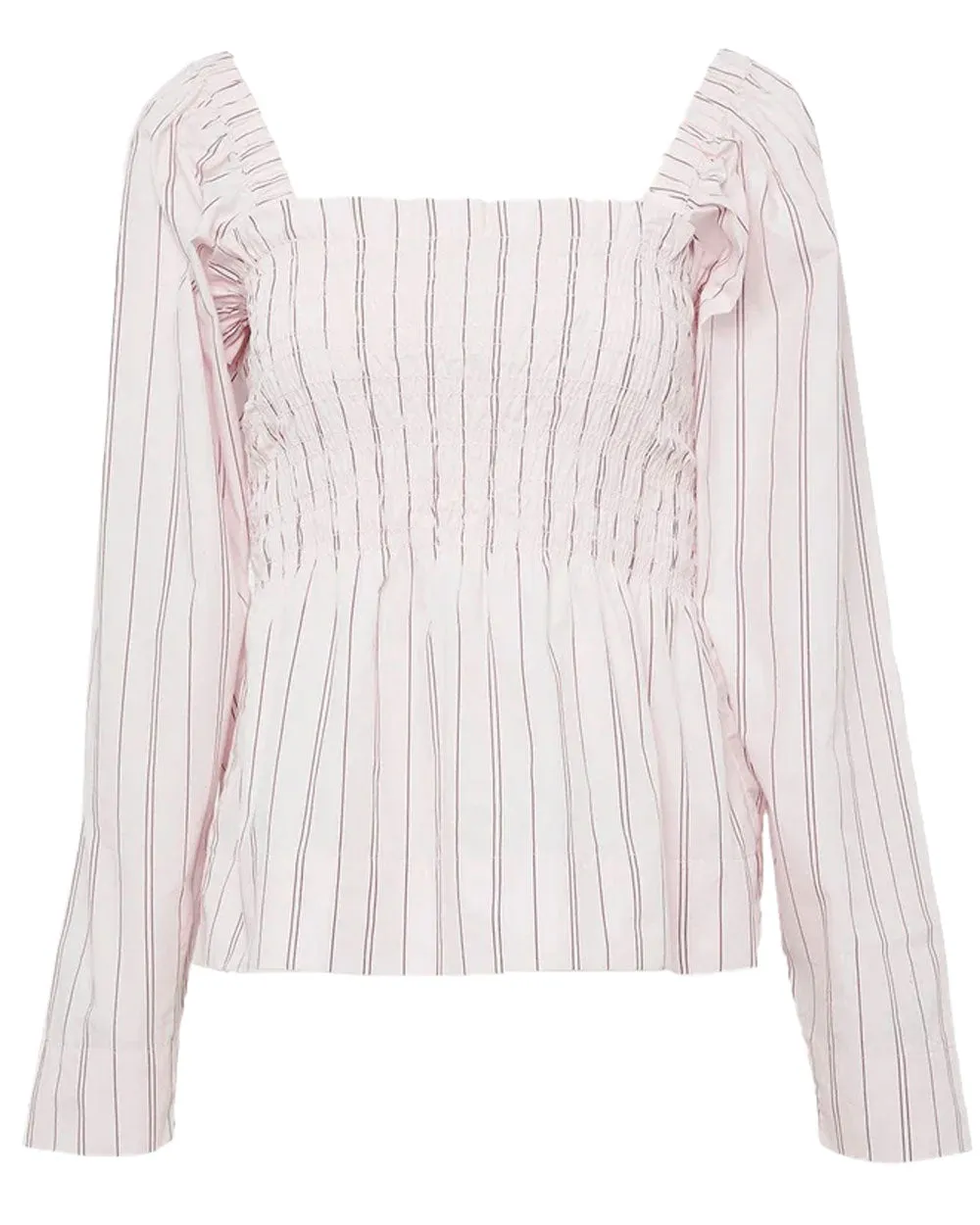 Shrinking Violet Stripe Cotton Smock Top