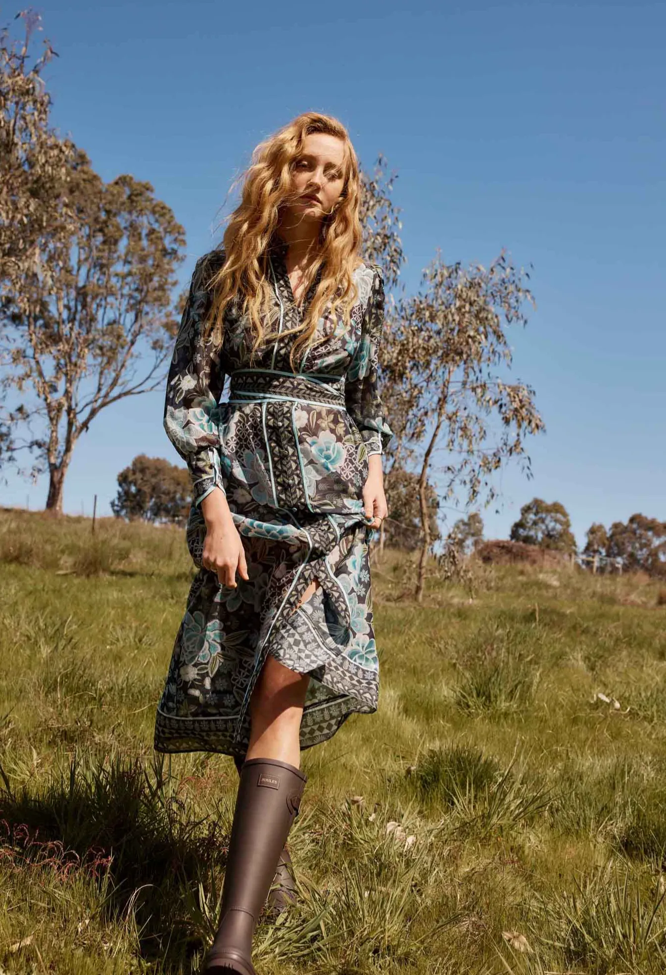 SIENNA Cotton Silk Midi Dress