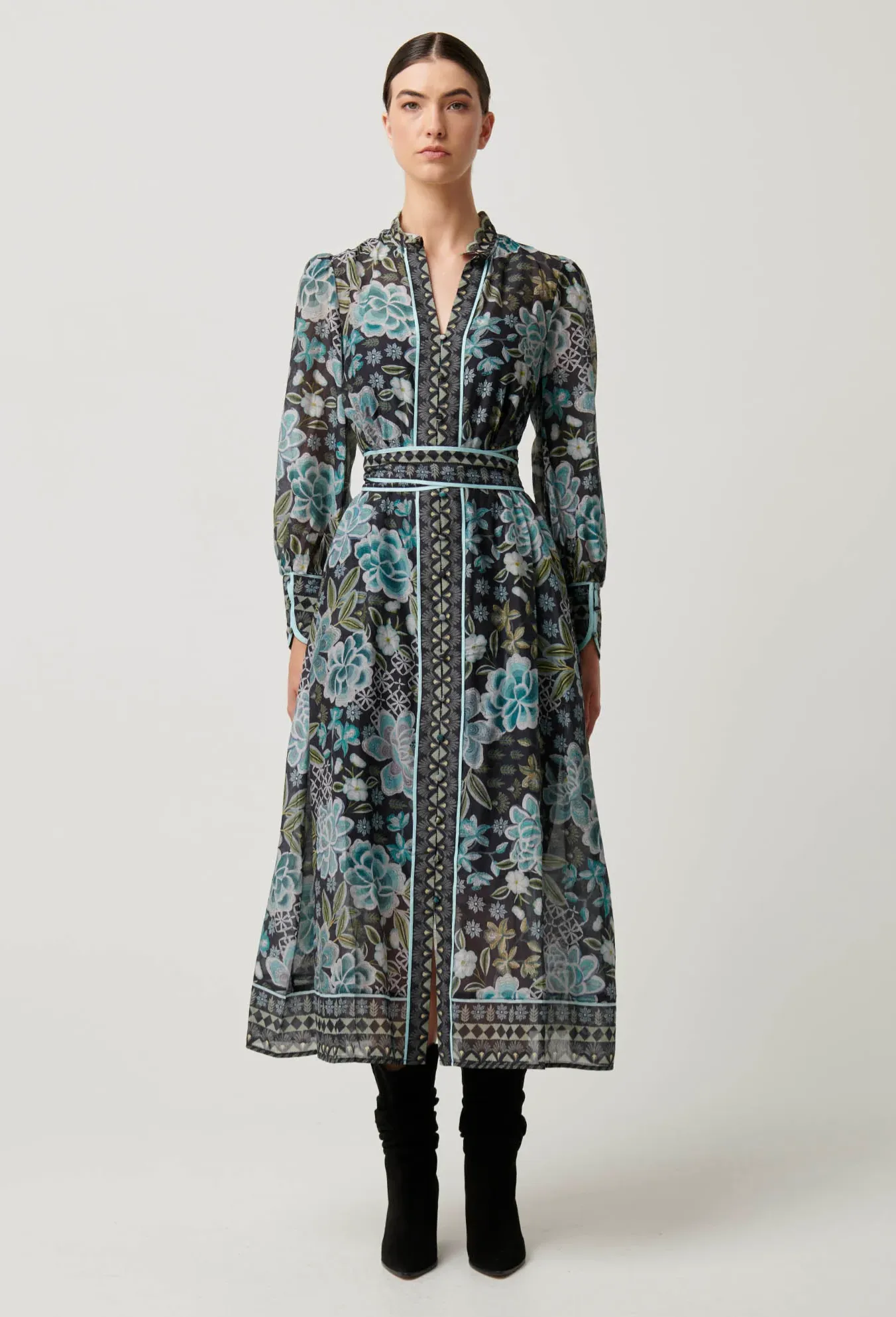 SIENNA Cotton Silk Midi Dress