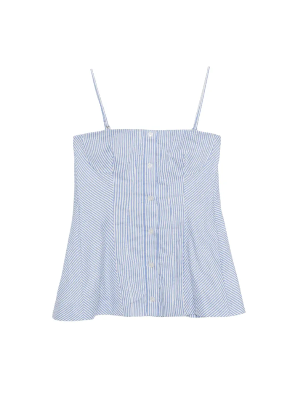Simkhai Vivvy Cotton Top in Blue Hydrangea Stripe