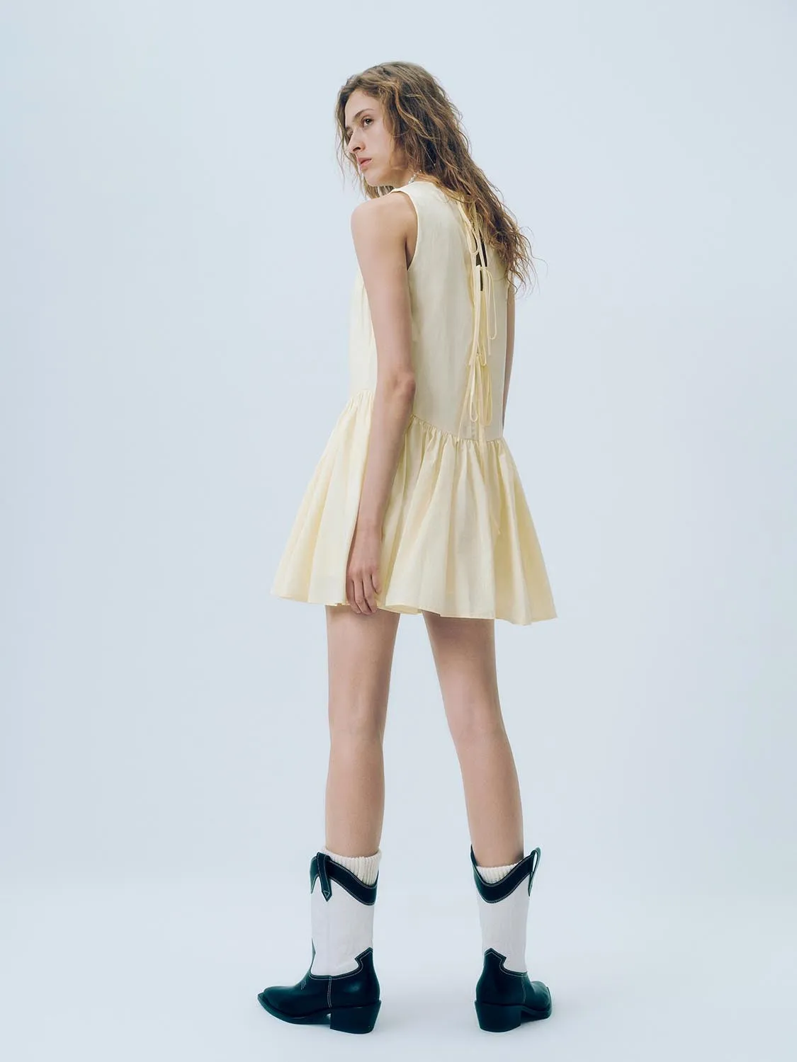 Sleeveless Pleated A-Line Dresses
