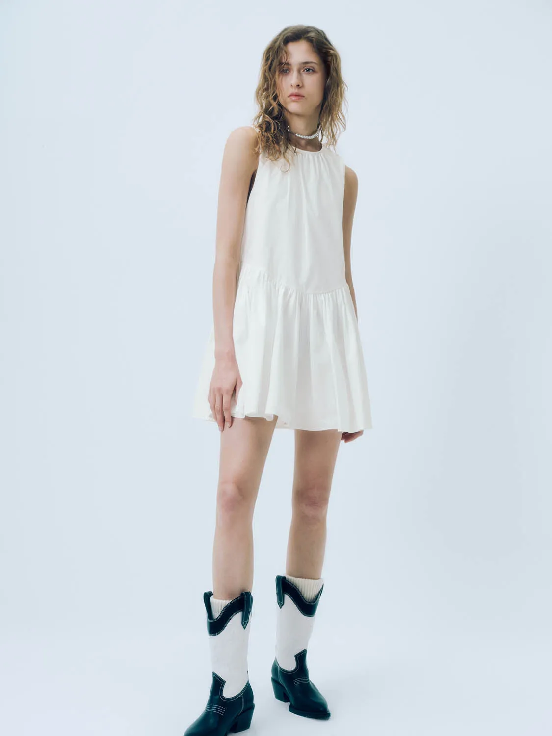 Sleeveless Pleated A-Line Dresses