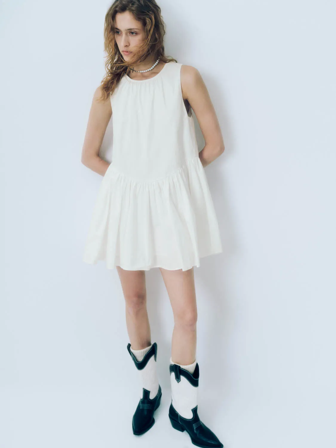 Sleeveless Pleated A-Line Dresses