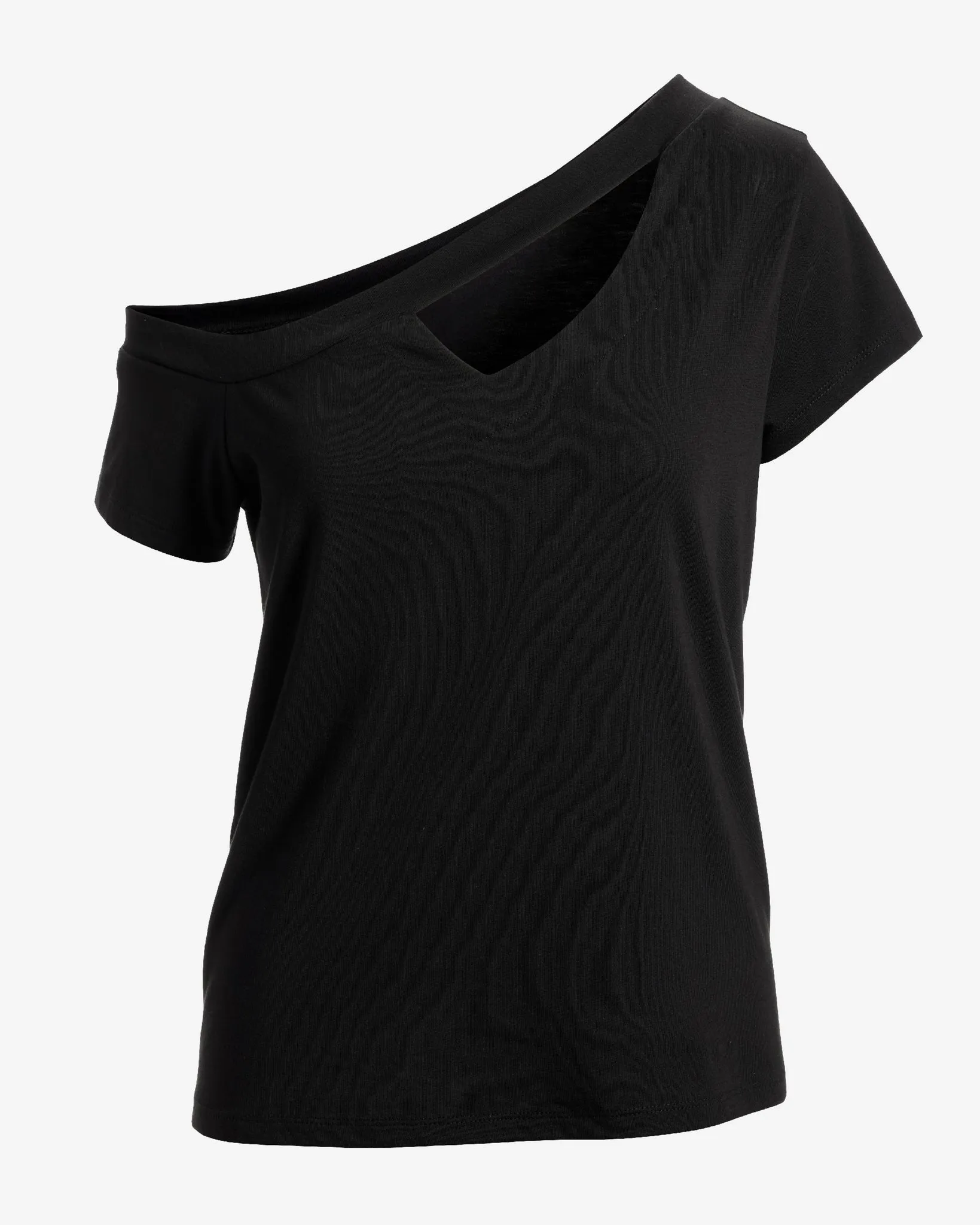 Slouchy Cut Out Knit Top Proper Black