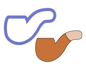 Smoking Pipe Cookie Cutter
