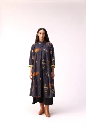 Smoky flora trench dress