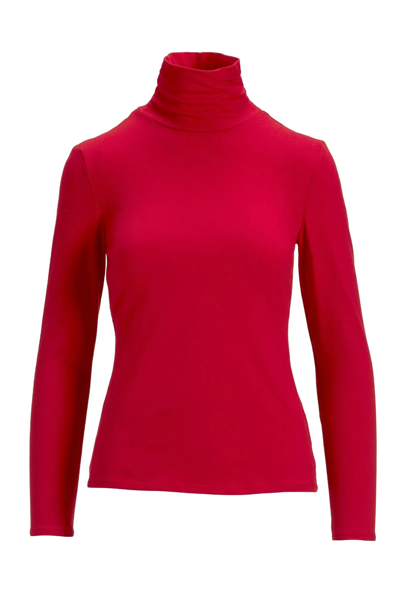 So Sexy Basic Turtleneck Top Red