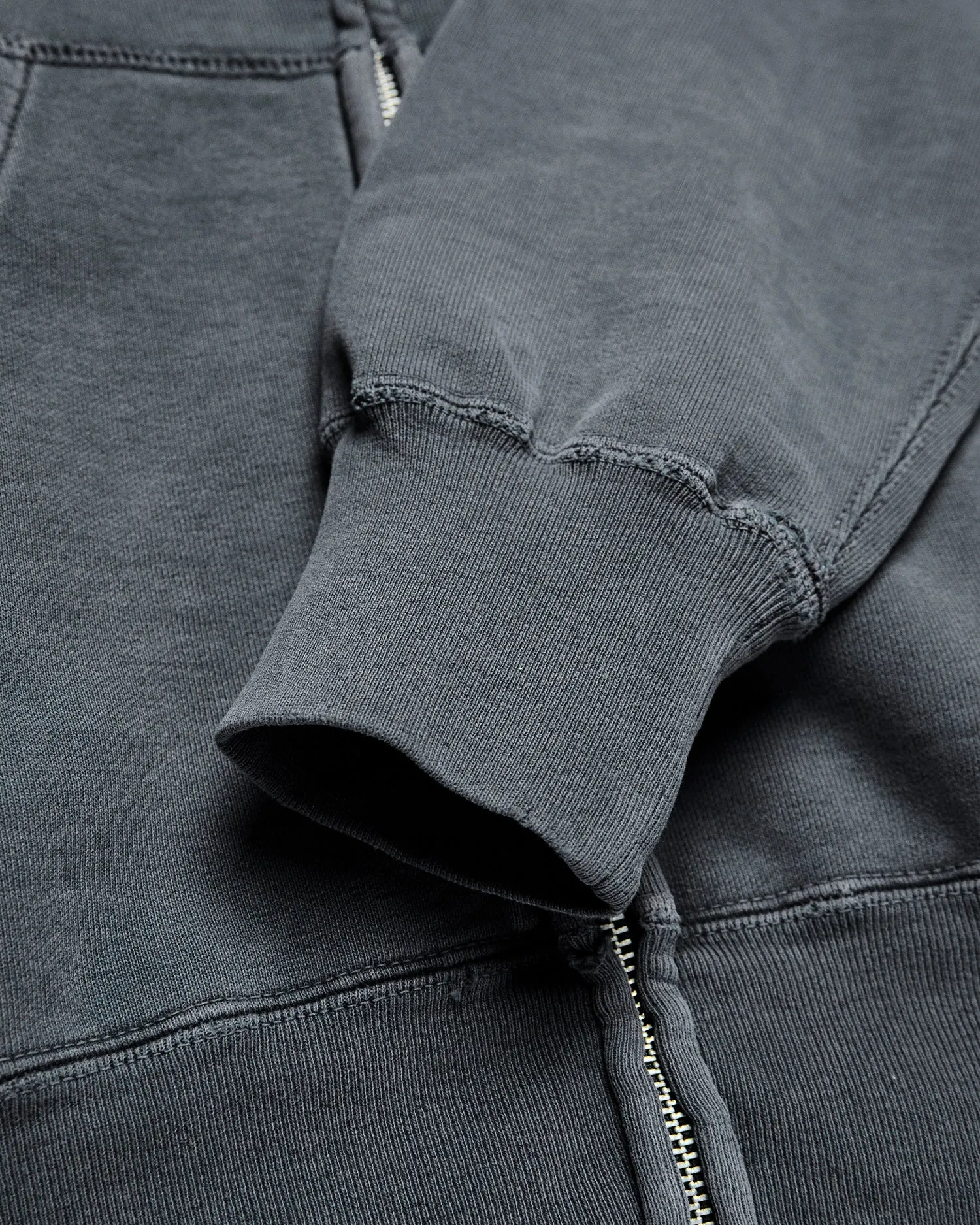 Special Finish Zip Hoodie in Black