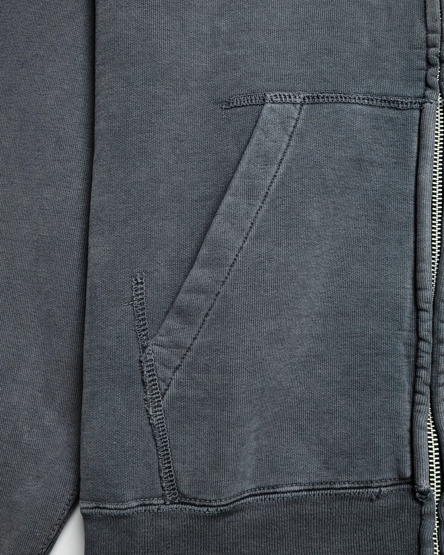 Special Finish Zip Hoodie in Black