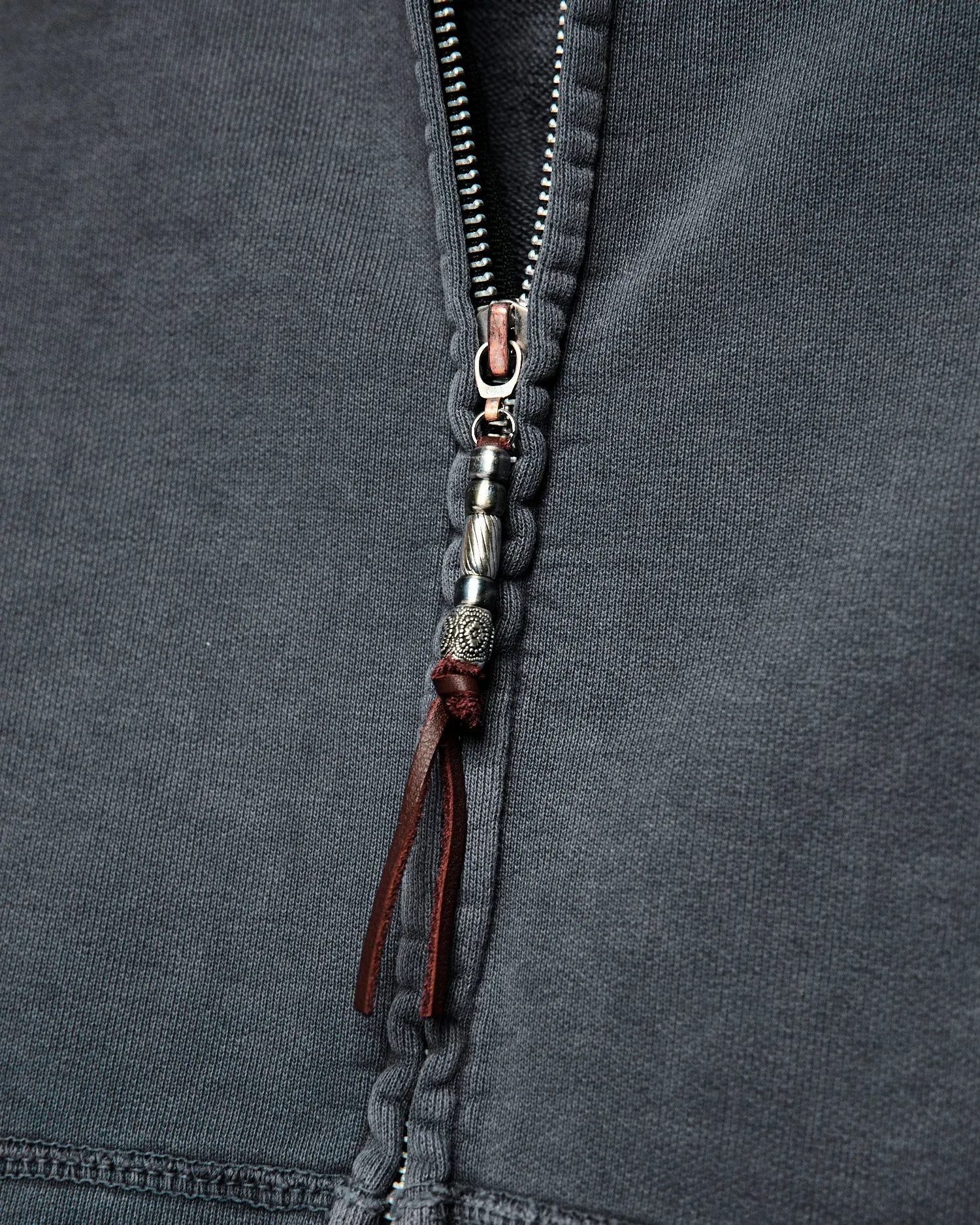 Special Finish Zip Hoodie in Black