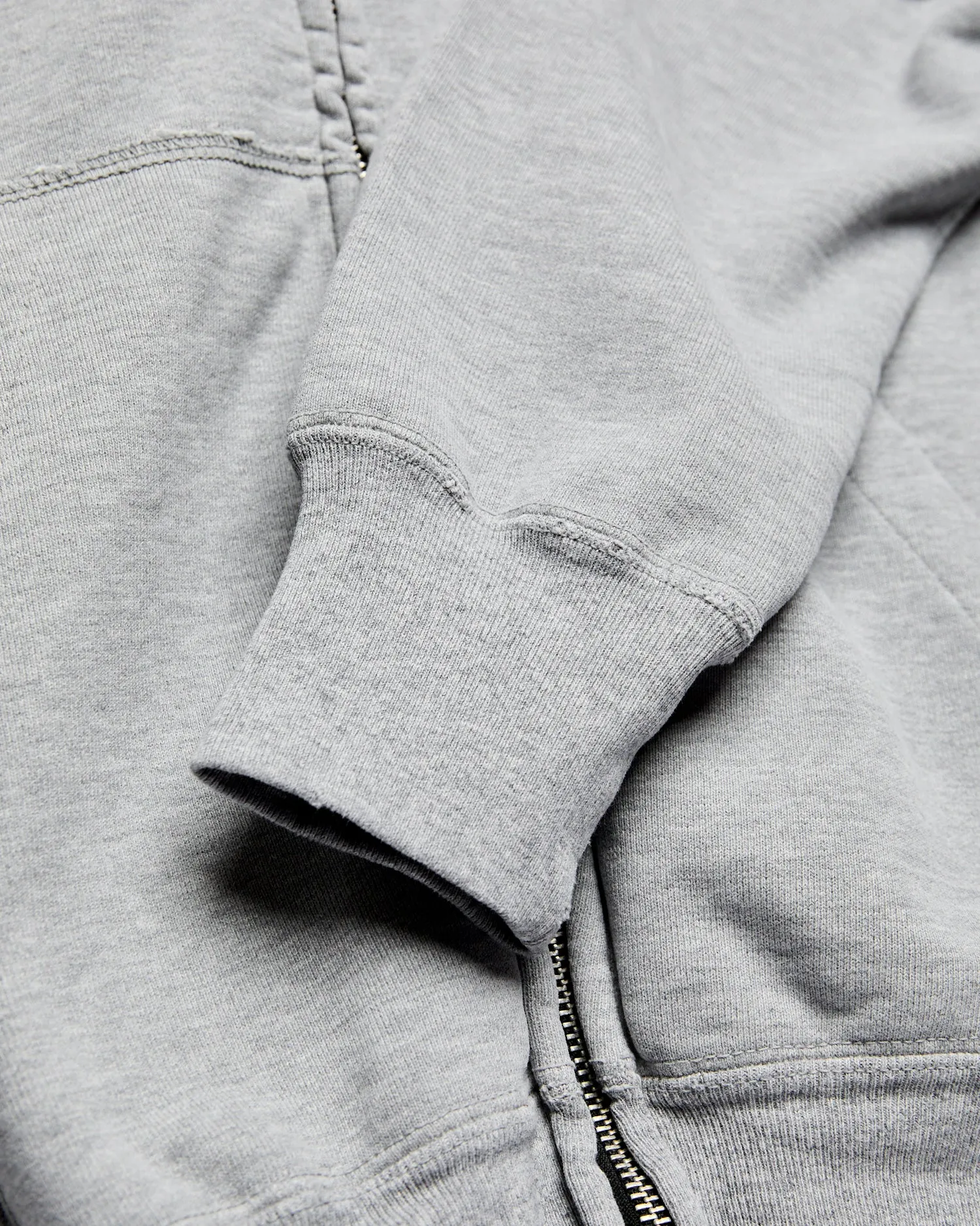 Special Finish Zip Hoodie in Heather Grey