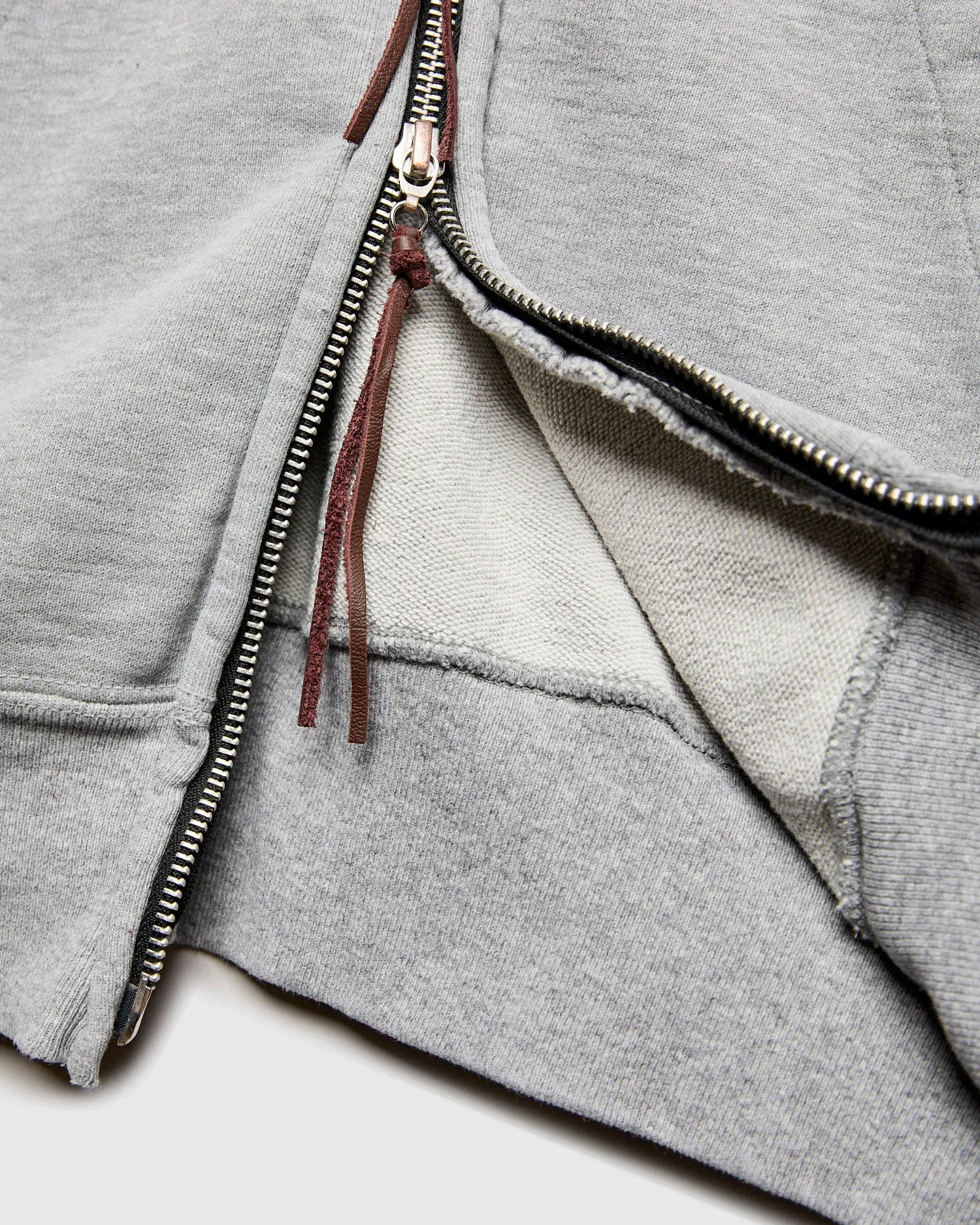 Special Finish Zip Hoodie in Heather Grey