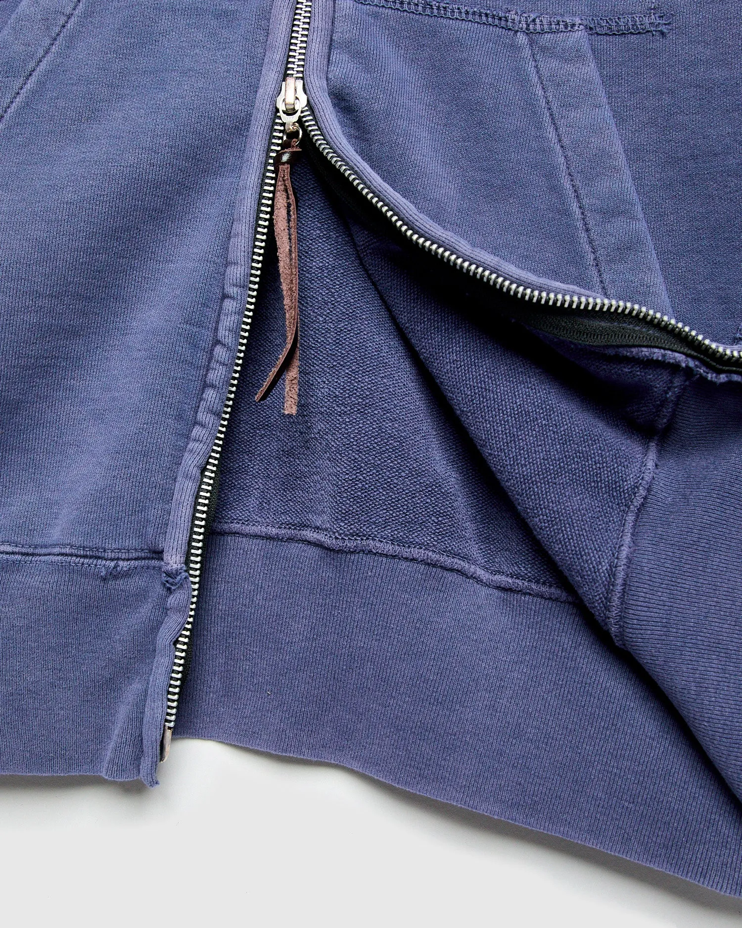 Special Finish Zip Hoodie in Navy