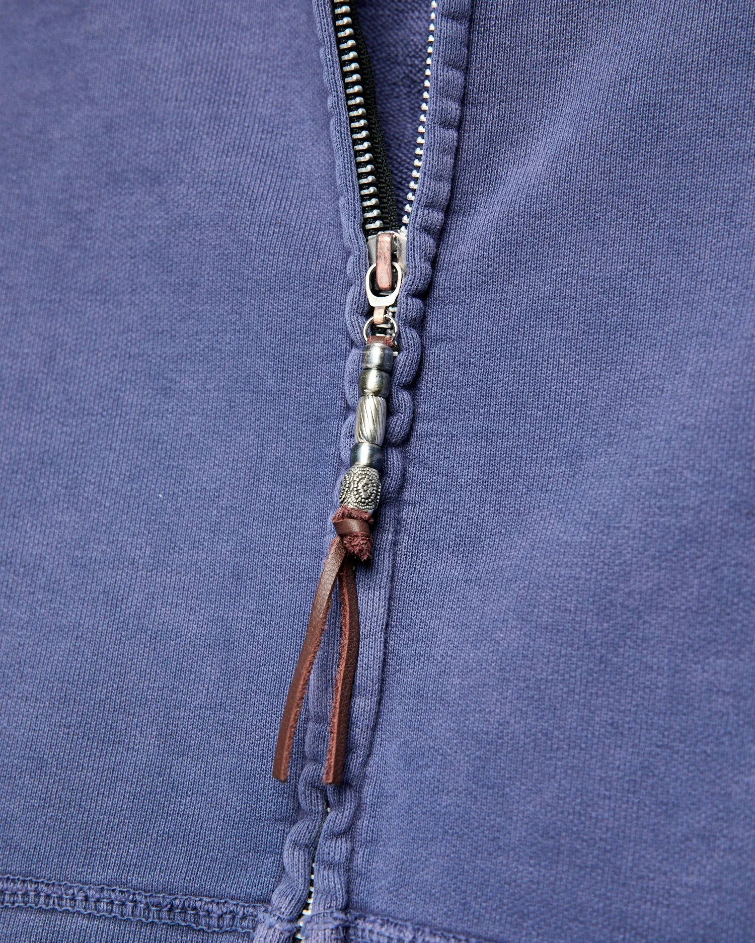 Special Finish Zip Hoodie in Navy