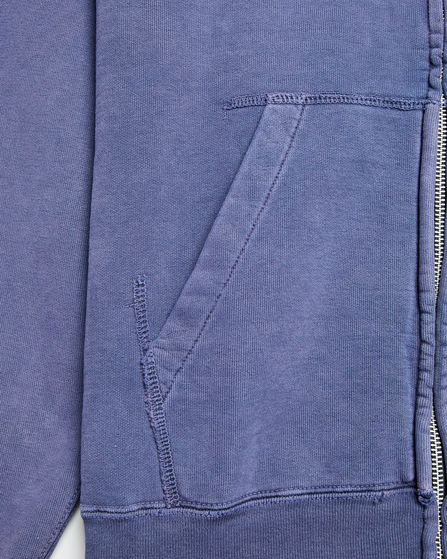 Special Finish Zip Hoodie in Navy