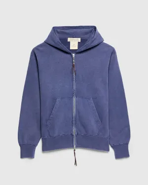 Special Finish Zip Hoodie in Navy
